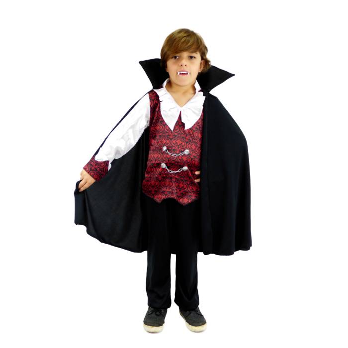 Fantasia de Halloween Infantil Masculino Vampiro Conde Drácula no